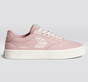 Load image into Gallery viewer, NAIOCA Canvas Rose Canvas Ivory Logo Sneaker Women
