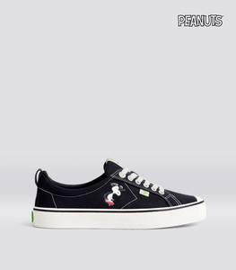 PEANUTS OCA Low Snoopy Skate Black Canvas Sneaker Men