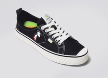 Load image into Gallery viewer, PEANUTS OCA Low Snoopy Skate Black Canvas Sneaker Men
