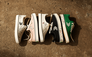 PEANUTS SLIP ON PRO Snoopy Skate Rose Suede and Canvas Off-White Logo Men Sneaker