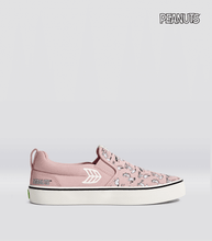 Load image into Gallery viewer, PEANUTS SLIP ON PRO Snoopy Skate Rose Suede and Canvas Off-White Logo Women Sneaker
