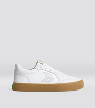 Load image into Gallery viewer, VALLELY Gum White Leather Ice Logo Sneaker Women
