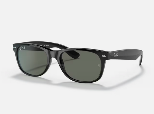 RAYBAN NEW WAYFARER CLASSIC BLACK WITH GREY CRYSTALIZED LENSE SUNGLASSES