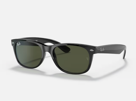 RAYBAN NEW WAYFARER TORTOISE WITH GREEN CRYSTALIZED LENSES SUNGLASSES