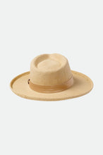 Load image into Gallery viewer, Victoria Straw Fedora - Natural/Oat Milk
