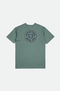 Crest II S/S Standard Tee - Chinois Green/Washed Navy/Sepia
