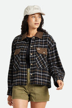 Load image into Gallery viewer, Bowery Women&#39;s L/S Flannel - Black/Bison
