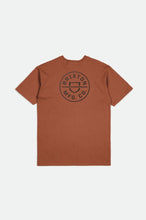 Load image into Gallery viewer, Crest II S/S Standard Tee - Terracotta/Washed Black
