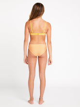 Load image into Gallery viewer, Girls Stripe Or Wrong Bikini Set - Honey Gold
