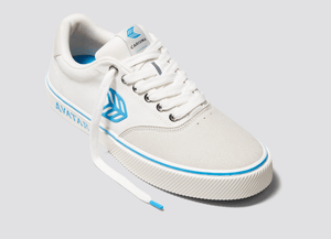 NAIOCA PRO AVATAR Vintage White Suede Off-White Canvas Blue Logo Sneaker Men