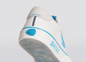 NAIOCA PRO AVATAR Vintage White Suede Off-White Canvas Blue Logo Sneaker Men