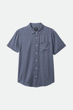 Load image into Gallery viewer, Charter Print S/S Woven Shirt - Washed Navy/White Tile
