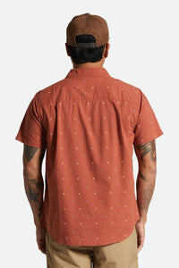Charter Print S/S Woven Shirt - Terracotta Pyramid