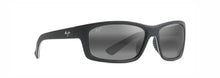 Load image into Gallery viewer, MAUI JIM KANAIO COAST SUNGLASSES MATTE BLACK WITH WHITE AND BLUE
