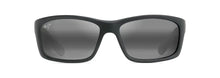 Load image into Gallery viewer, MAUI JIM KANAIO COAST SUNGLASSES MATTE BLACK WITH WHITE AND BLUE
