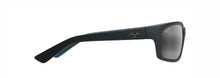 Load image into Gallery viewer, MAUI JIM KANAIO COAST SUNGLASSES MATTE BLACK WITH WHITE AND BLUE
