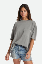 Load image into Gallery viewer, Carefree Oversized Boyfriend Pocket Tee - Washed Black

