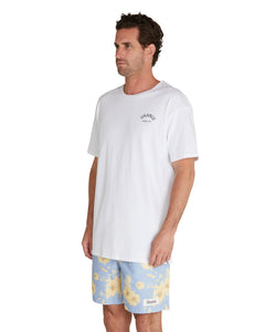 Mens - T-Shirt - Sunrise Palm - White