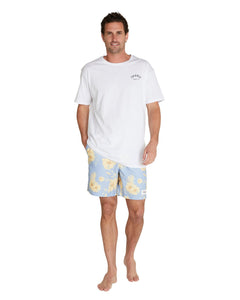 Mens - T-Shirt - Sunrise Palm - White