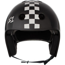 Load image into Gallery viewer, S1 Retro Lifer Helmet - Red Gloss w Checkers
