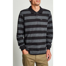 Load image into Gallery viewer, RICHLAND L/S POLO KNIT - CHARCOAL HEATHER/BLACK
