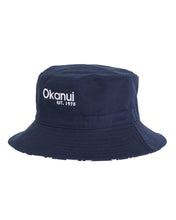 Load image into Gallery viewer, Adult - Reversible Bucket Hat - Classic Hibiscus - Navy

