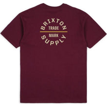 Load image into Gallery viewer, Oath V S/S Standard Tee - Burgundy/Khaki
