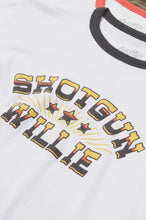 Load image into Gallery viewer, Willie Nelson Shotgun S/S Ringer Tee - White
