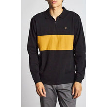 Load image into Gallery viewer, HUNT 1/4 ZIP L/S POLO KNIT - BLACK
