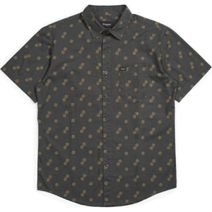 Charter Print S/S Woven - Washed Black