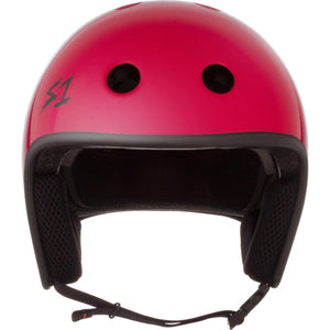 S1 Retro Lifer Helmet - Red Gloss w Checkers
